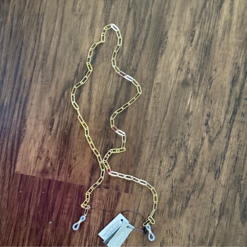 Chico’s eyeglass chain in gold